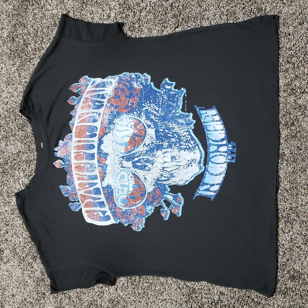 Junkfood Modal Blend Re Print Greatful Dead '74 Concert Oversized Tee Size Lg